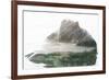 Double Exposure Portrait of Attractive Woman Combined with Photograph of Lake Surrounded by Mountai-Victor Tongdee-Framed Photographic Print
