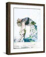 Double Exposure Portrait of Attractive Woman Performing Yoga Asana Combined with Photograph of Lila-Victor Tongdee-Framed Photographic Print