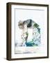 Double Exposure Portrait of Attractive Woman Performing Yoga Asana Combined with Photograph of Lila-Victor Tongdee-Framed Photographic Print