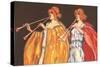 Double Flute Players-null-Stretched Canvas