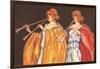 Double Flute Players-null-Framed Art Print