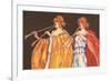 Double Flute Players-null-Framed Art Print