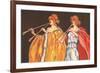 Double Flute Players-null-Framed Art Print