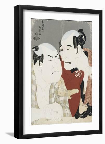 Double Half-Length Portrait of the Actors Nakajima Wadaemon and Nakamura Konozo, circa 1794-Toshusai Sharaku-Framed Giclee Print