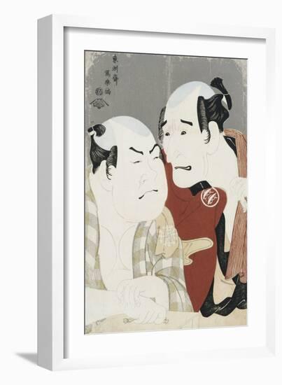 Double Half-Length Portrait of the Actors Nakajima Wadaemon and Nakamura Konozo, circa 1794-Toshusai Sharaku-Framed Giclee Print