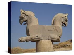 Double-Headed Eagle, Persepolis, UNESCO World Heritage Site, Iran, Middle East-Poole David-Stretched Canvas