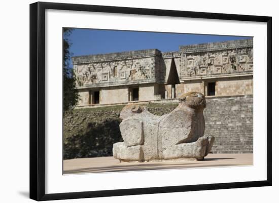Double-Headed Jaguar, Palace of the Governor, Uxmal-Richard Maschmeyer-Framed Photographic Print