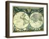 Double Hemisphere Map 1662-Joan Blaeu-Framed Giclee Print