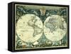 Double Hemisphere Map 1662-Joan Blaeu-Framed Stretched Canvas