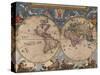 Double Hemisphere Map of the World-Joan Blaeu-Stretched Canvas