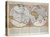 Double Hemisphere World Map, 1587-Gerardus Mercator-Stretched Canvas