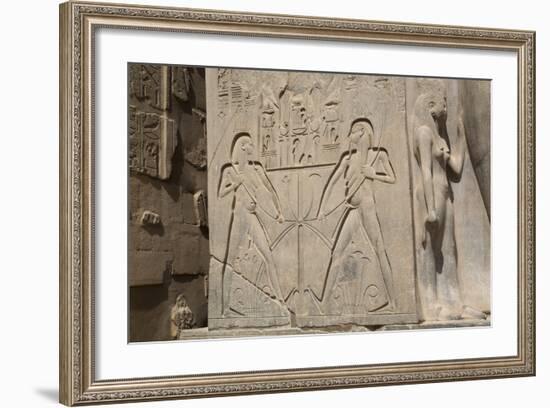 Double Image Relief of Ramses Ii, Luxor Temple, Luxor, Thebes, Egypt, North Africa, Africa-Richard Maschmeyer-Framed Photographic Print