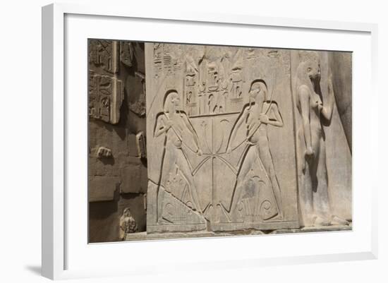 Double Image Relief of Ramses Ii, Luxor Temple, Luxor, Thebes, Egypt, North Africa, Africa-Richard Maschmeyer-Framed Photographic Print