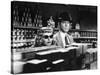 DOUBLE INDEMNITY, 1944 directed by BILLY WILDER Barbara Stanwyck and Fred McMurray (b/w photo)-null-Stretched Canvas