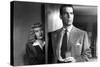 DOUBLE INDEMNITY, 1944 directed by BILLY WILDER Barbara Stanwyck and Fred McMurray (b/w photo)-null-Stretched Canvas