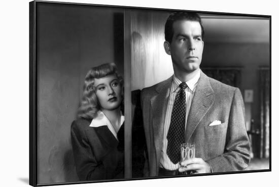 DOUBLE INDEMNITY, 1944 directed by BILLY WILDER Barbara Stanwyck and Fred McMurray (b/w photo)-null-Framed Photo