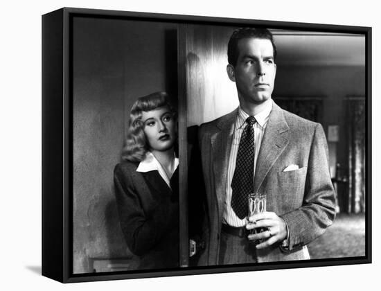 Double Indemnity, Barbara Stanwyck, Fred MacMurray, 1944-null-Framed Stretched Canvas