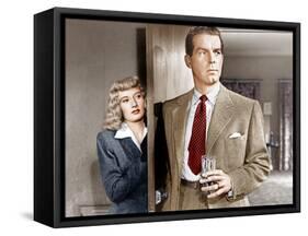 Double Indemnity, Barbara Stanwyck, Fred MacMurray, 1944-null-Framed Stretched Canvas