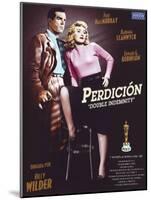 Double Indemnity, Spanish Movie Poster, 1944-null-Mounted Art Print