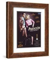 Double Indemnity, Spanish Movie Poster, 1944-null-Framed Art Print