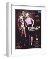 Double Indemnity, Spanish Movie Poster, 1944-null-Framed Art Print