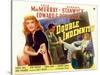 Double Indemnity, UK Movie Poster, 1944-null-Stretched Canvas