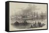 Double Launch of Steamers, at Liverpool-null-Framed Stretched Canvas