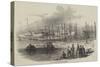 Double Launch of Steamers, at Liverpool-null-Stretched Canvas