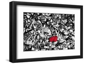 Double locks - Eternal Love - Paris - France-Philippe Hugonnard-Framed Photographic Print