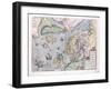 Double-Page Map of Northern Europe, 1575-Abraham Ortelius-Framed Giclee Print