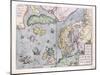 Double-Page Map of Northern Europe, 1575-Abraham Ortelius-Mounted Giclee Print