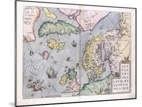 Double-Page Map of Northern Europe, 1575-Abraham Ortelius-Mounted Giclee Print