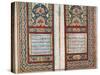 Double Page Spread from a Koran with Illuminated Borders, North Indian, 1838-null-Stretched Canvas