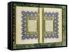 Double Page Spread from a Koran with Marginal Decoration, 1867-null-Framed Stretched Canvas