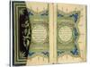 Double Page Spread from a Koran with Marginal Floral Decoration, Turkish, 1882-null-Stretched Canvas