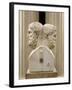 Double pilier hermaïque : portrait du philosophe Epicure et de son disciple Métrodore-null-Framed Giclee Print