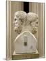 Double pilier hermaïque : portrait du philosophe Epicure et de son disciple Métrodore-null-Mounted Giclee Print