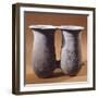 Double Pithoi, Geometric Patterned Terracotta from Milos, Greece-null-Framed Giclee Print