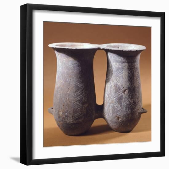 Double Pithoi, Geometric Patterned Terracotta from Milos, Greece-null-Framed Giclee Print