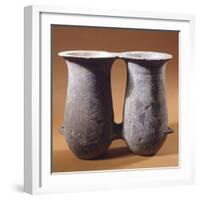 Double Pithoi, Geometric Patterned Terracotta from Milos, Greece-null-Framed Giclee Print