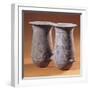 Double Pithoi, Geometric Patterned Terracotta from Milos, Greece-null-Framed Giclee Print