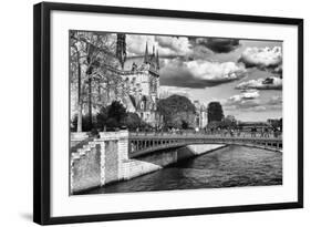 Double Pont Bridge - Notre Dame Cathedral - Paris - France-Philippe Hugonnard-Framed Photographic Print