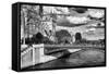 Double Pont Bridge - Notre Dame Cathedral - Paris - France-Philippe Hugonnard-Framed Stretched Canvas