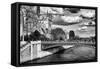 Double Pont Bridge - Notre Dame Cathedral - Paris - France-Philippe Hugonnard-Framed Stretched Canvas