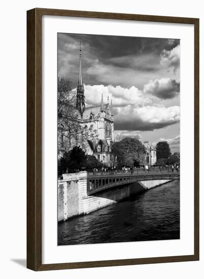 Double Pont Bridge - Notre Dame Cathedral - Paris - France-Philippe Hugonnard-Framed Photographic Print