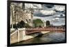 Double Pont Bridge - Notre Dame Cathedral - Paris - France-Philippe Hugonnard-Framed Photographic Print