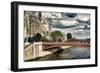 Double Pont Bridge - Notre Dame Cathedral - Paris - France-Philippe Hugonnard-Framed Photographic Print