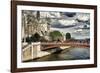 Double Pont Bridge - Notre Dame Cathedral - Paris - France-Philippe Hugonnard-Framed Photographic Print