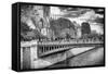 Double Pont - Notre Dame Cathedral - Paris - France-Philippe Hugonnard-Framed Stretched Canvas