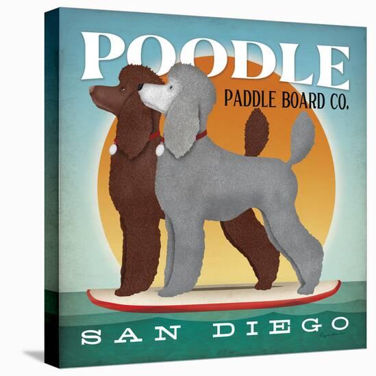 Double Poodle Paddle Board-Ryan Fowler-Stretched Canvas